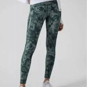 Athleta Rainier Printed Tight High Rise Leggings Teal Turquoise Floral - Size XS